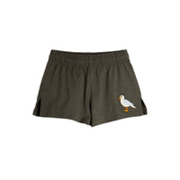 Mini Rodini Faded Black Seagull Embroidered Shorts