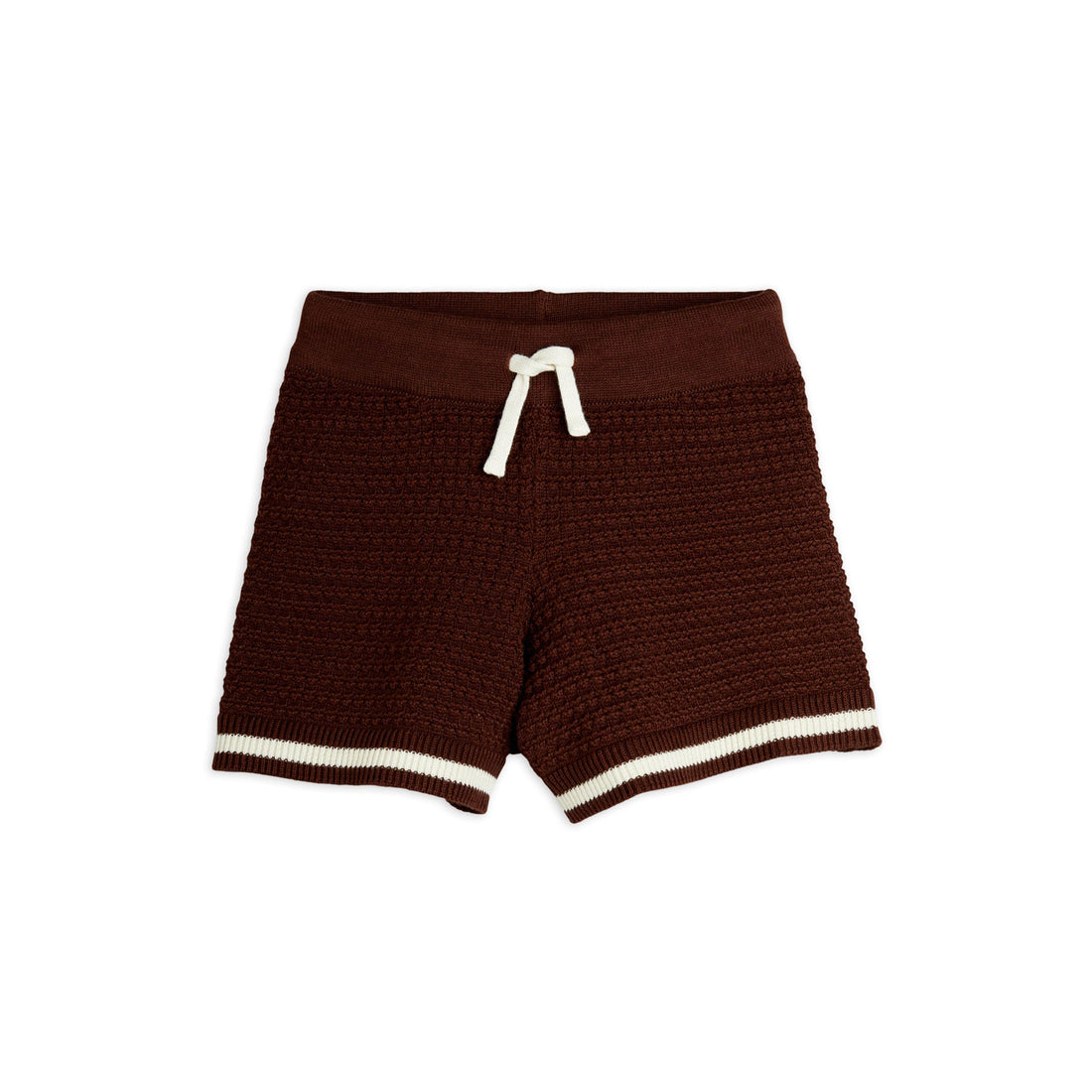 Mini Rodini Brown Crochet Knit Shorts