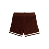 Mini Rodini Brown Crochet Knit Shorts