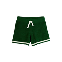 Mini Rodini Green Crochet Knit Shorts