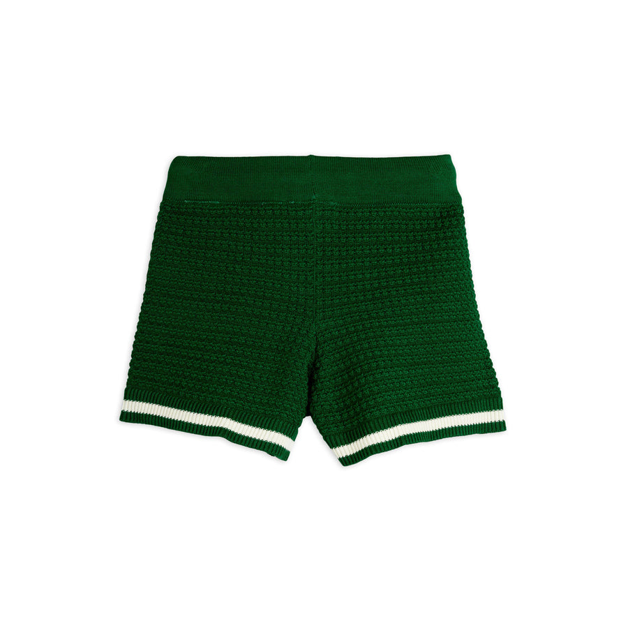 Mini Rodini Green Crochet Knit Shorts