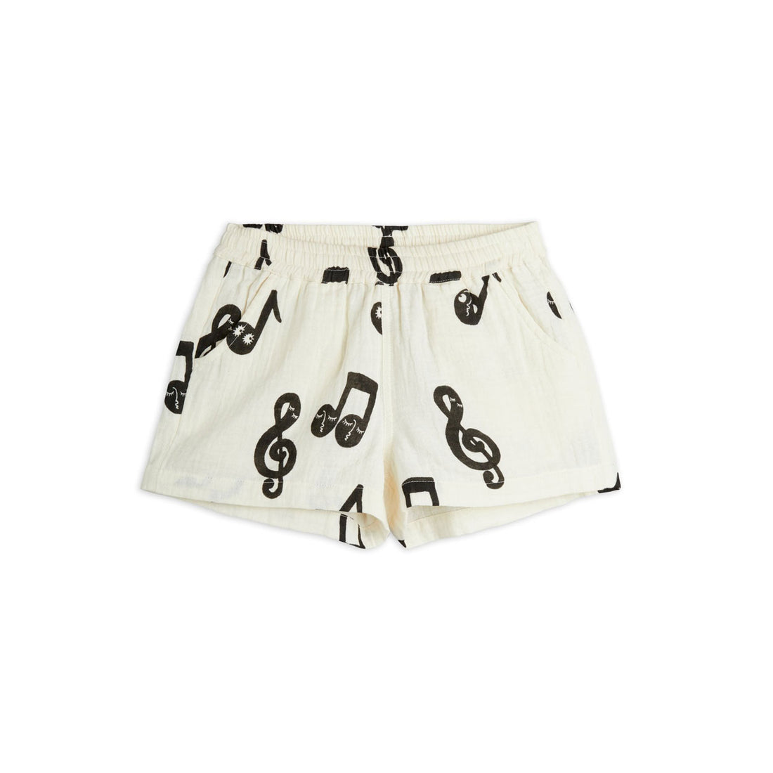 Mini Rodini White Note Muslin Shorts