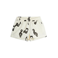 Mini Rodini White Note Muslin Shorts