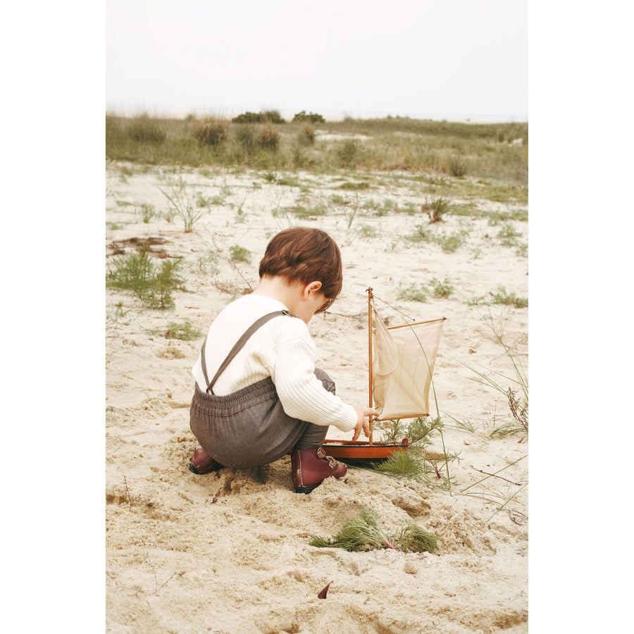 Calla Lili Brown Tweed Overall