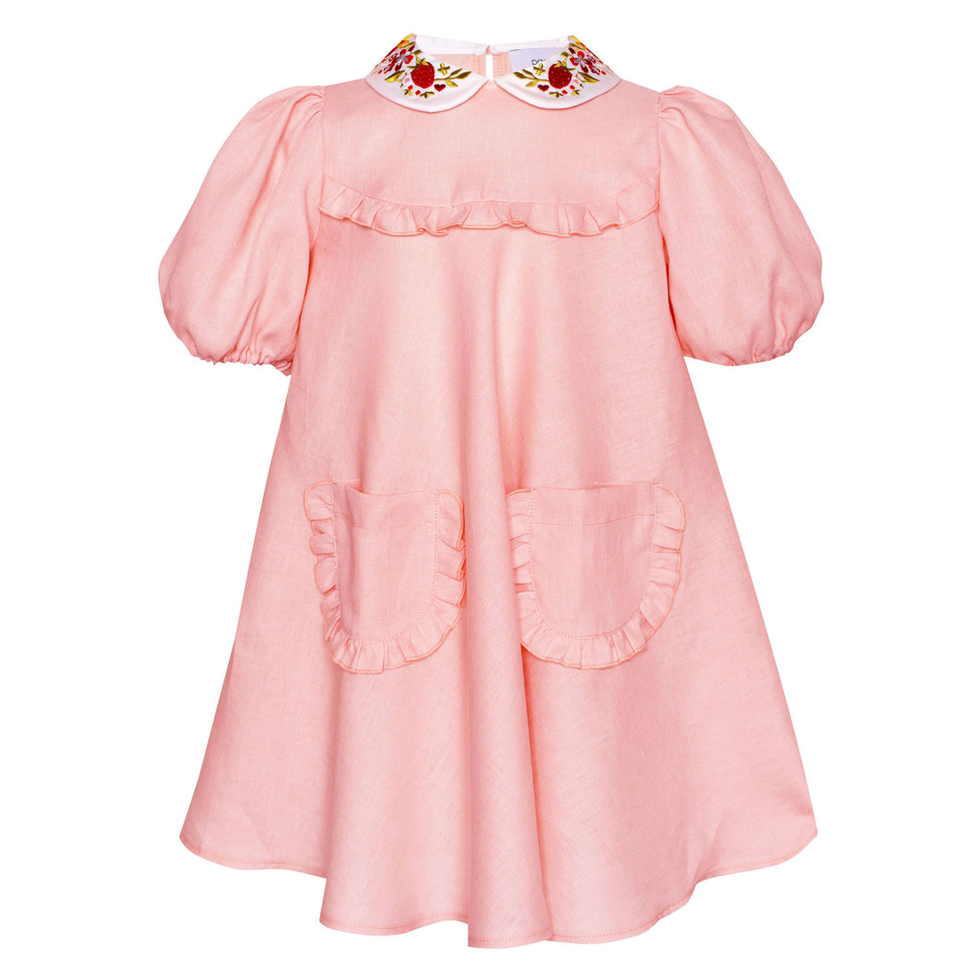 Paade Mode Pink Afternoon Linen Dress Ladida Paade Mode Pink Afternoon Linen Dress Ladida