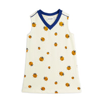 Mini Rodini Off White Ladybugs Sweat dress