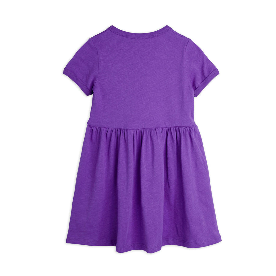 Mini Rodini Purple Seagull Embroidered Dress