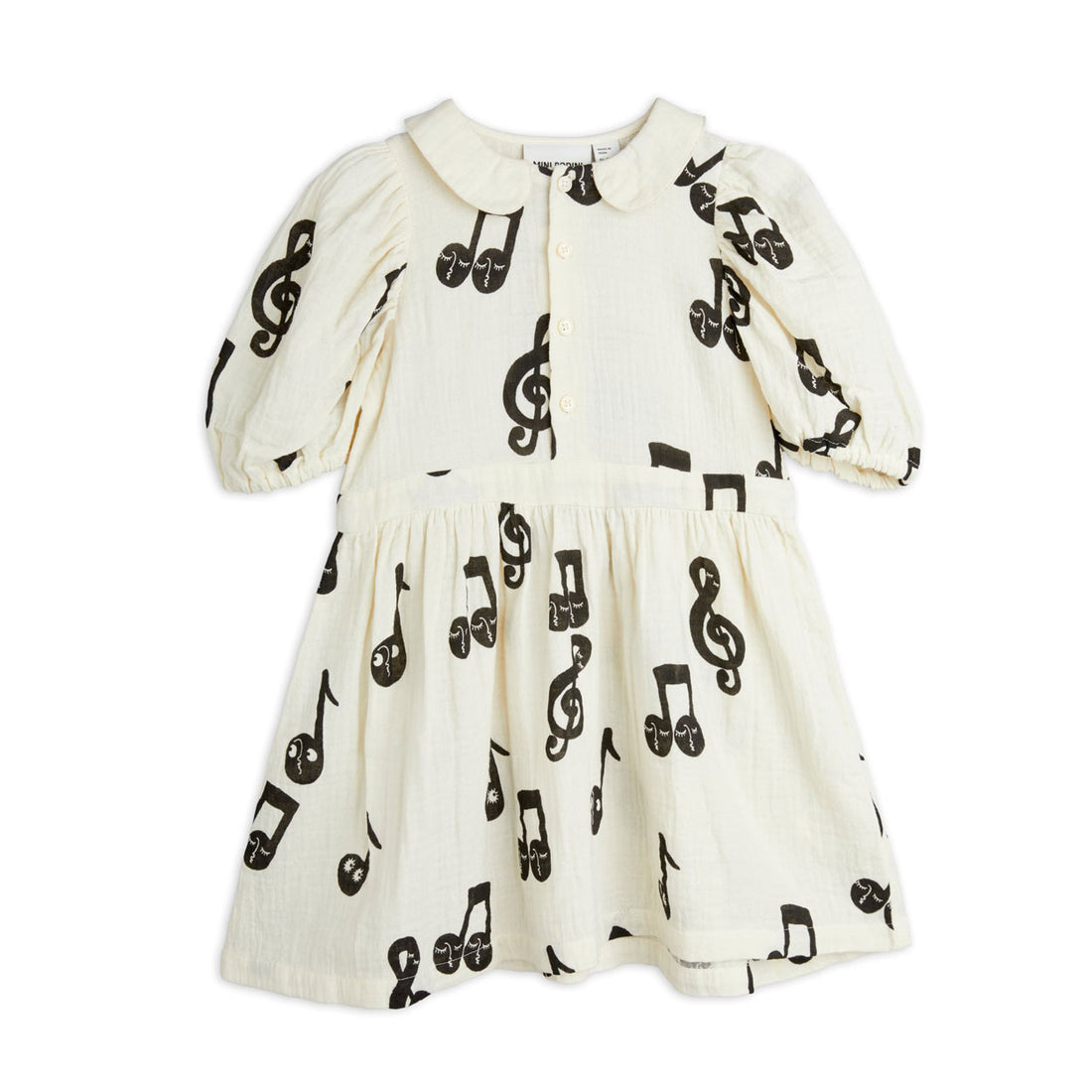 Mini Rodini White Note Muslin Dress