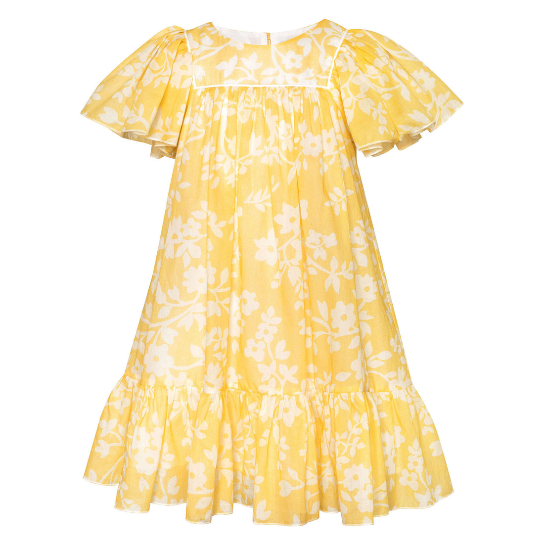 Paade Mode Yellow Mimi Cotton Chiffon Dress
