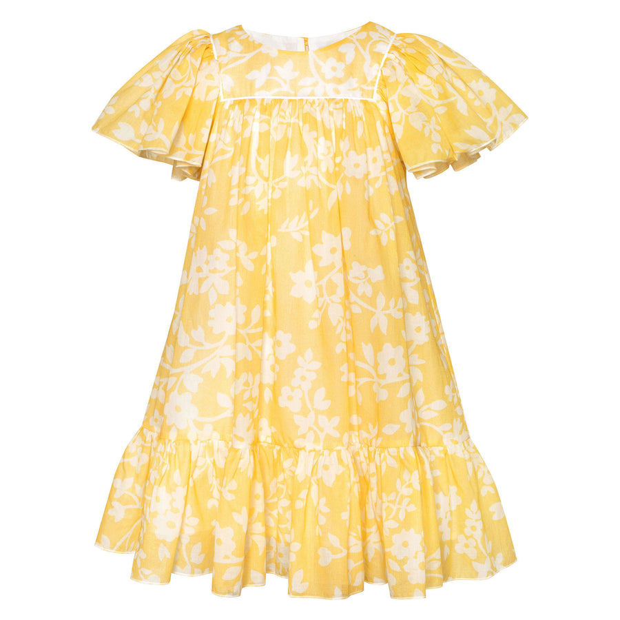 Paade Mode Yellow Mimi Cotton Chiffon Dress