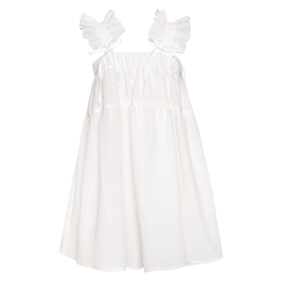 cotton dress brand name NADIA EMBROIDERED COTTON LACE DRESS