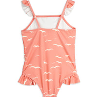Mini Rodini Pink Seagull Frill Swimsuit