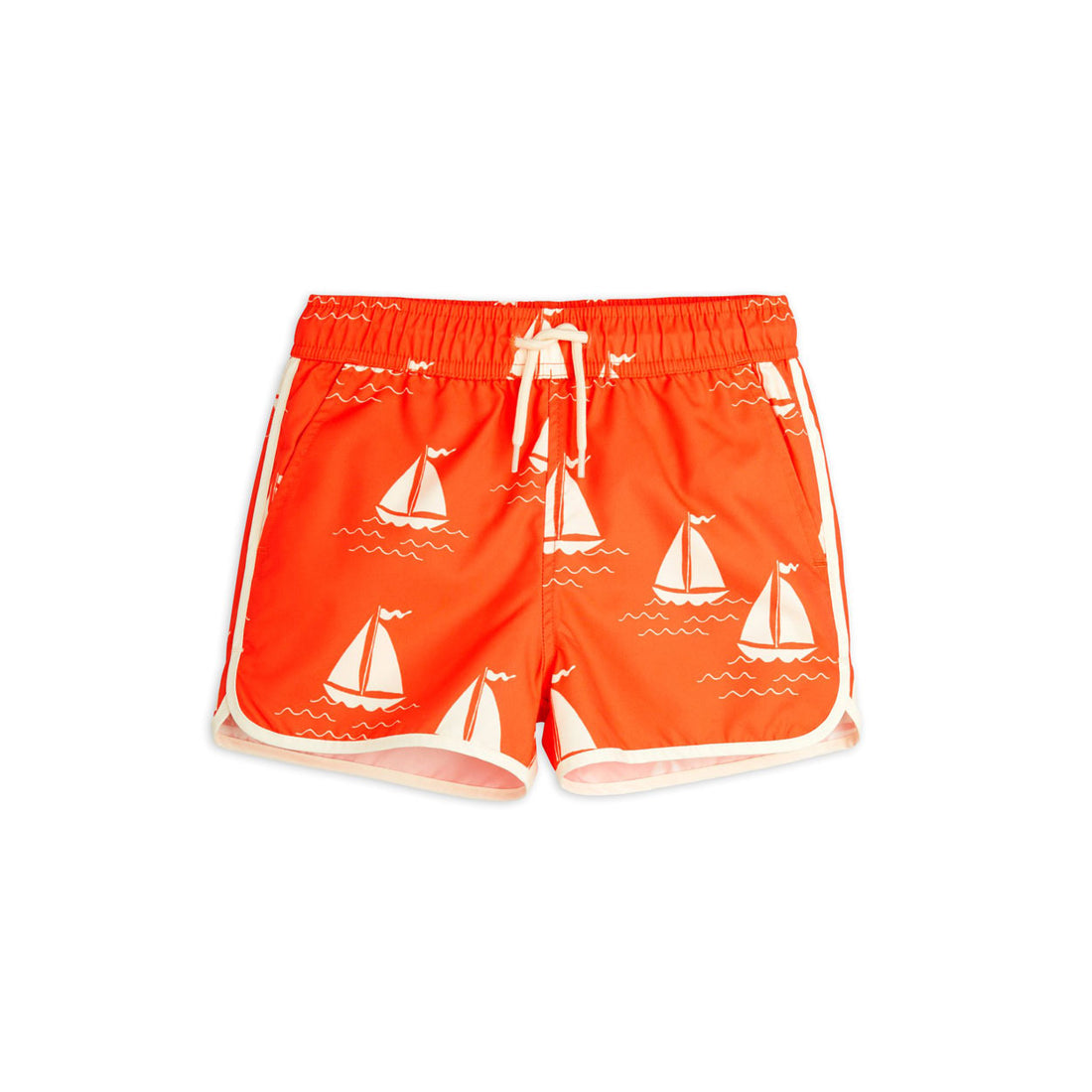 Mini Rodini Red Sailing Boats Swim Shorts