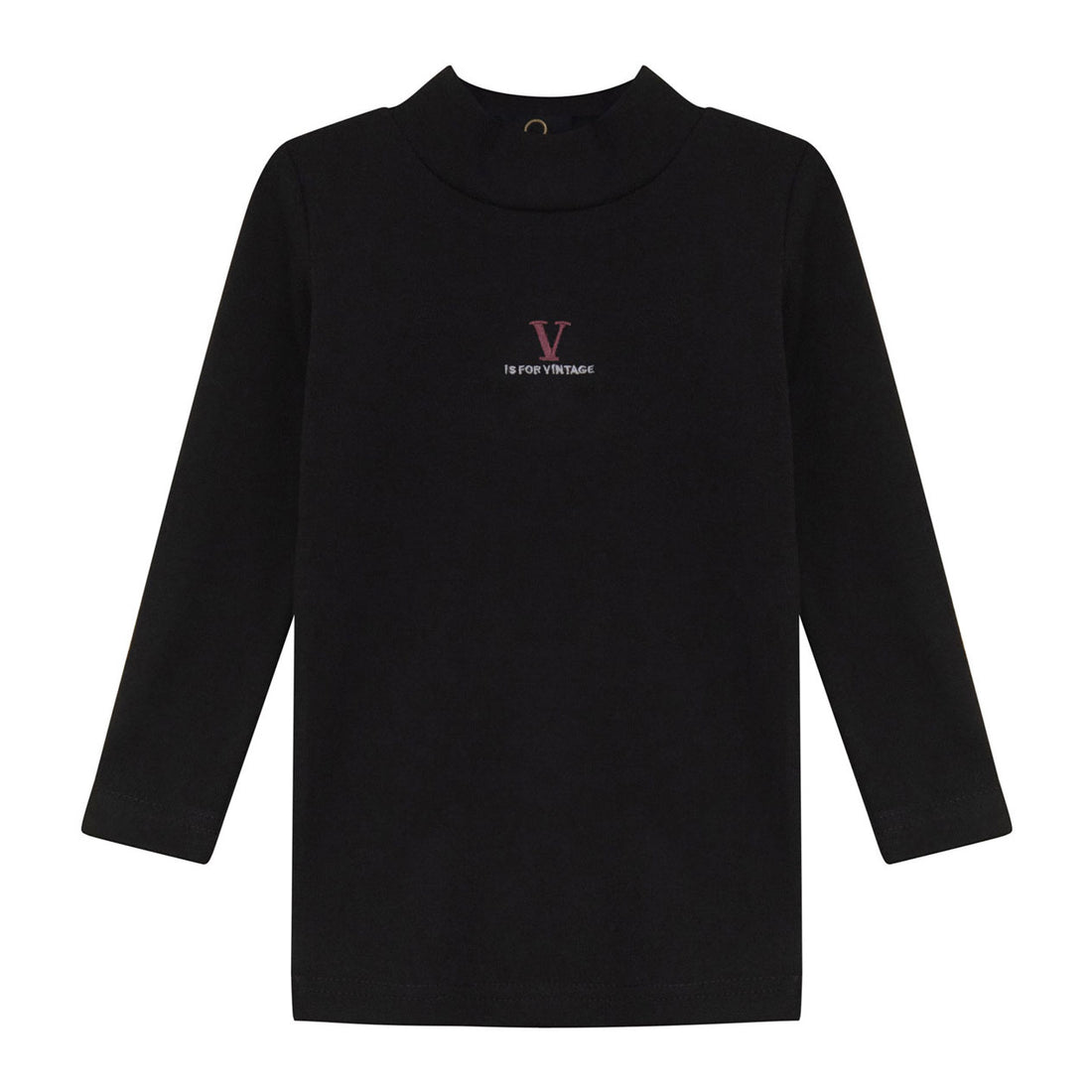 Calla Lili Black Mock Neck