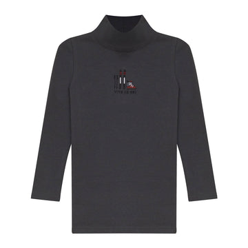  Grey Mock Neck