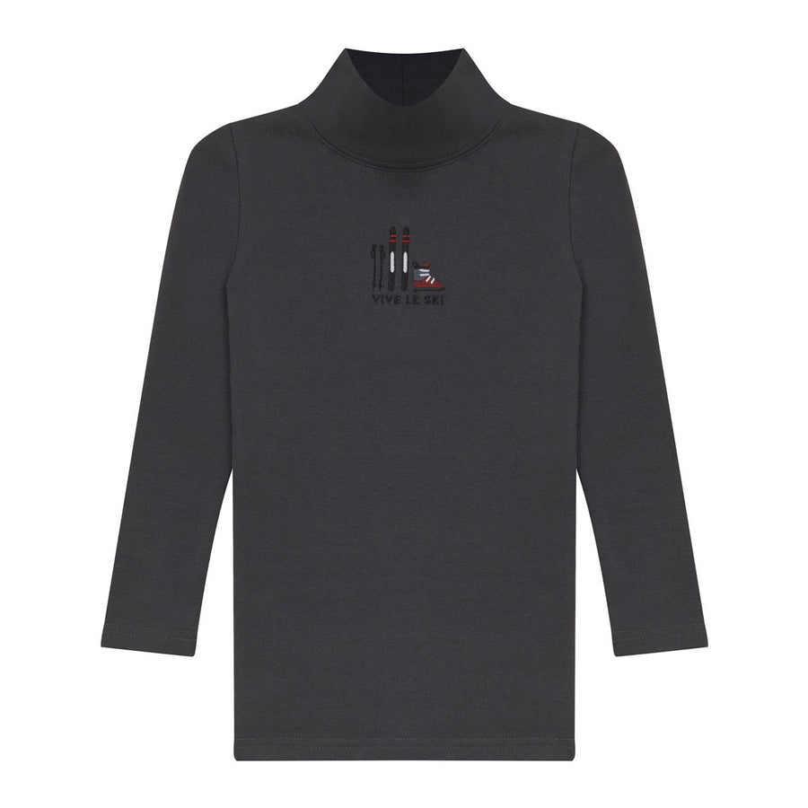Calla Lili Grey Mock Neck
