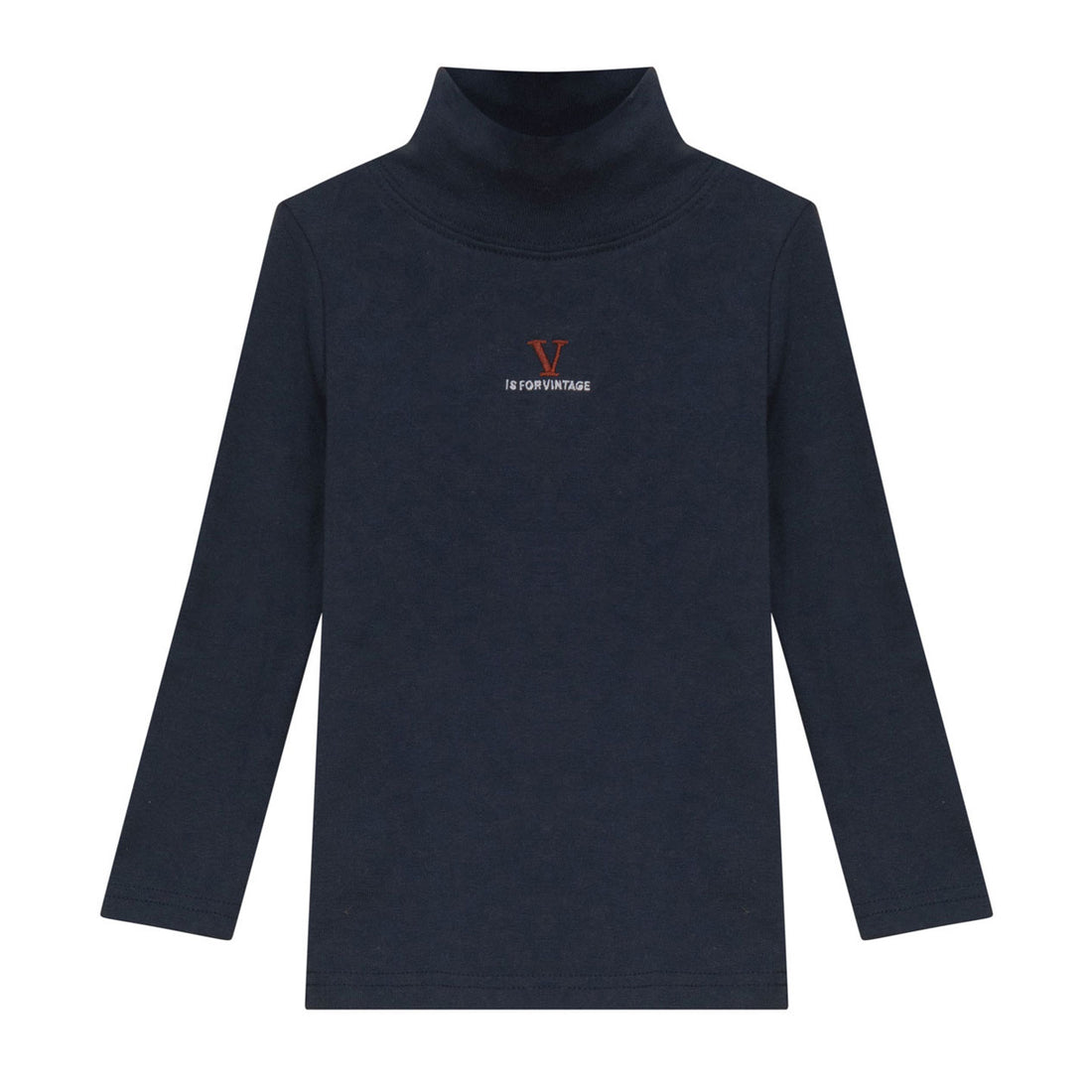 Calla Lili Navy Mock Neck