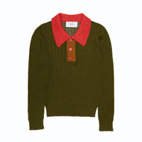 Paade Mode Green Seamless Polo Shirt