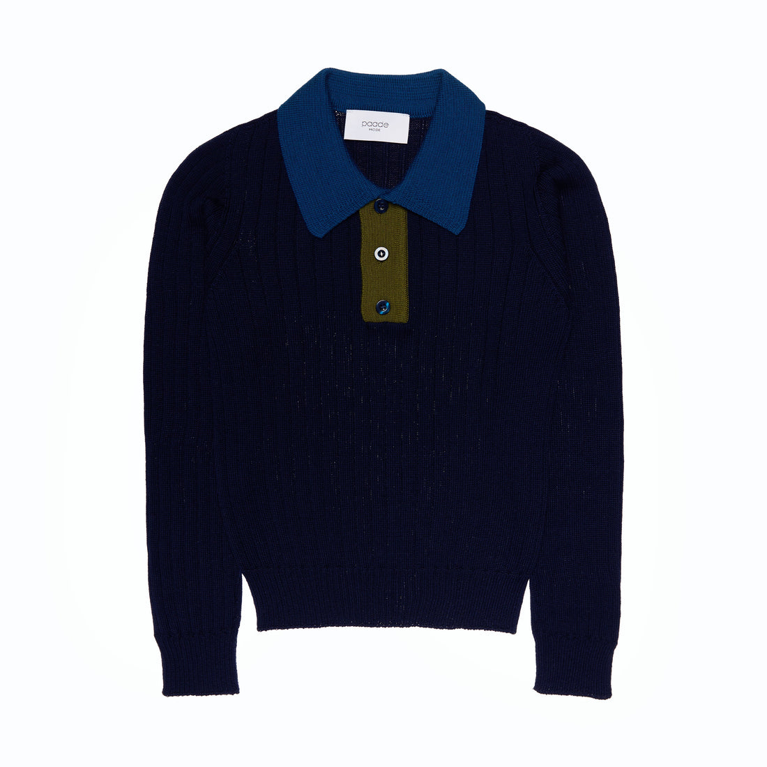 Paade Mode Blue Seamless Polo Shirt