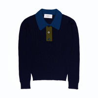 Paade Mode Blue Seamless Polo Shirt