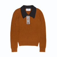 Paade Mode Brown Seamless Polo Shirt