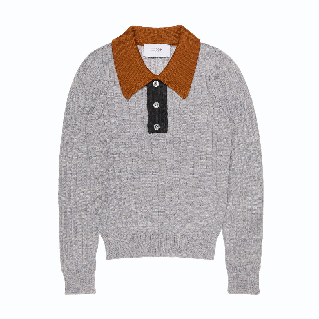 Paade Mode Grey Seamless Polo Shirt