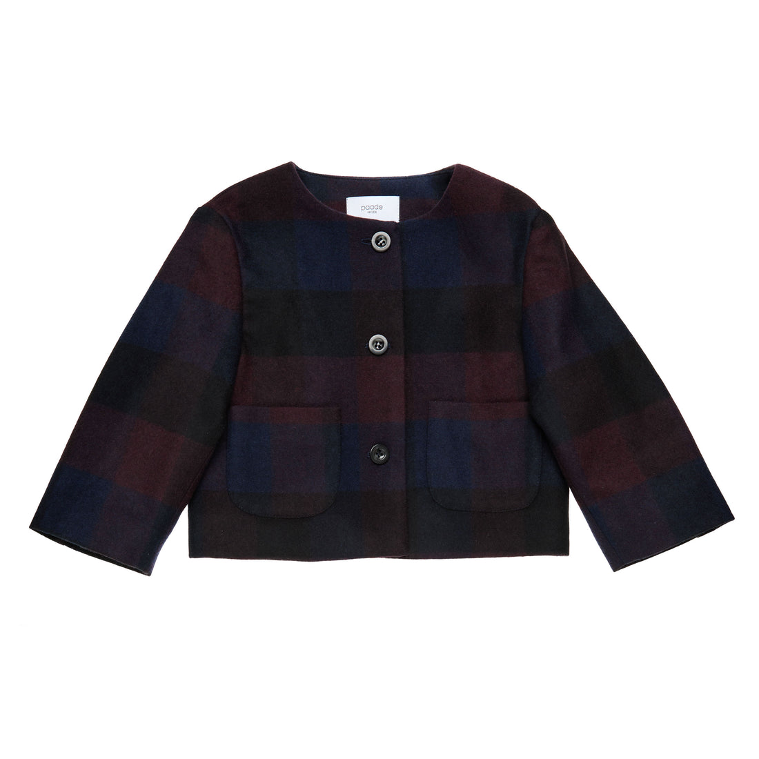 Paade Mode Aubergine Gia Wool Crop Jacket