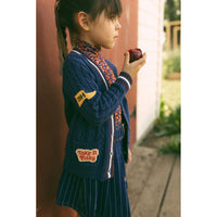 1984 Striped Denim Pleated Skirt