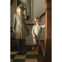 L by Ladida Olive + Slate Boys Contrast Shorts