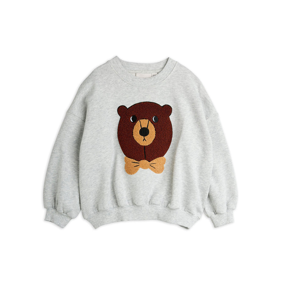 Mini Rodini Grey Bear Chenille Sweatshirt
