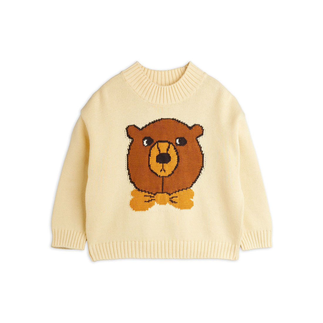 Mini Rodini Off White Bear Intarsia Knit Sweater