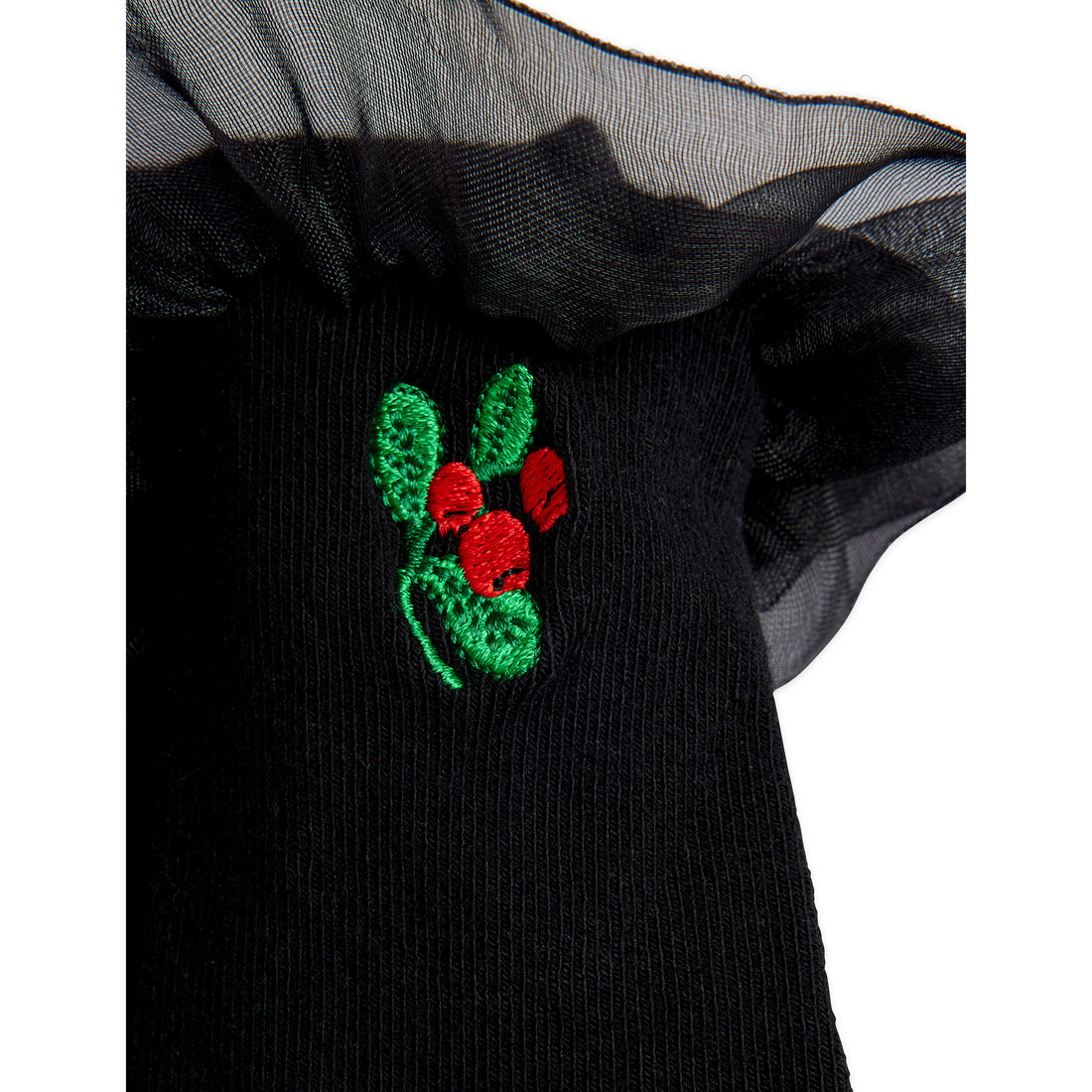 Mini Rodini Lingonberry Embroidered Frill Socks