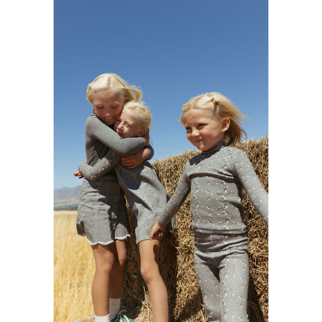 L by Ladida Grey Floral Turtleneck