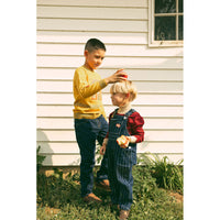 1984 Red Striped Embroidered Knit Turtleneck