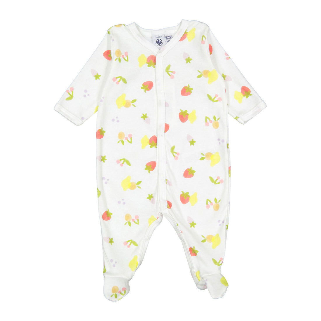 Petit Bateau White Multi Tutti Frutti Footie
