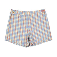 Arza Blue Checked Shorts