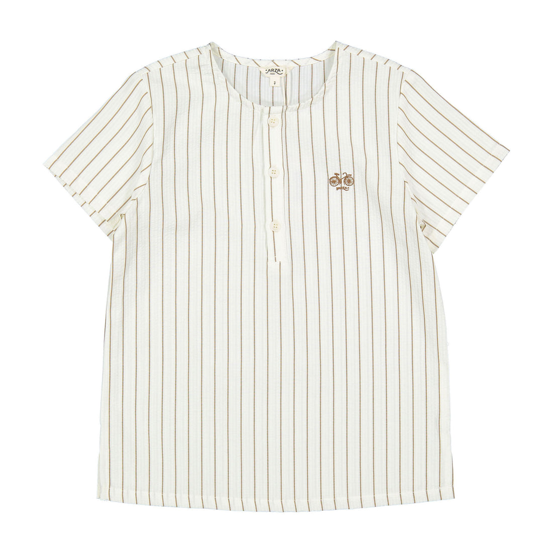 Arza Brown Texture Stripe Tunic