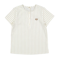 Arza Brown Texture Stripe Tunic