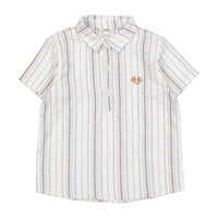 Arza Brown Stripe Collar Tunic