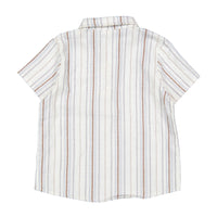 Arza Brown Stripe Collar Tunic