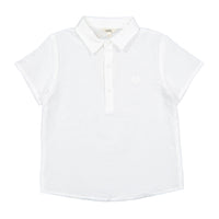 Arza White Textured Collar Tunic