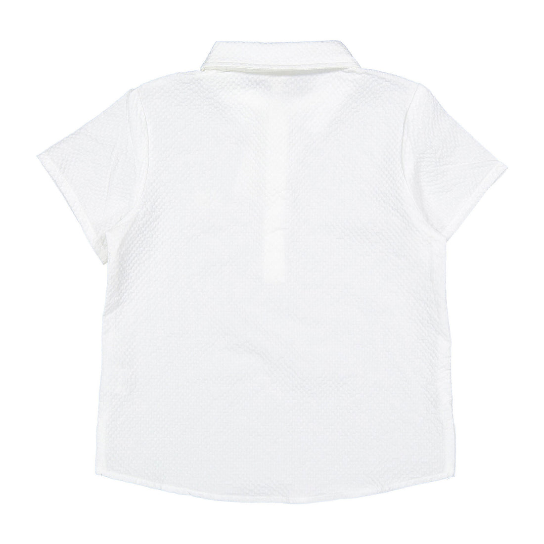 Arza White Textured Collar Tunic