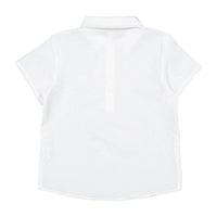 Arza White Textured Collar Tunic