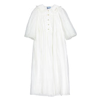 Mimisol Cream Embossed Maxi Dress