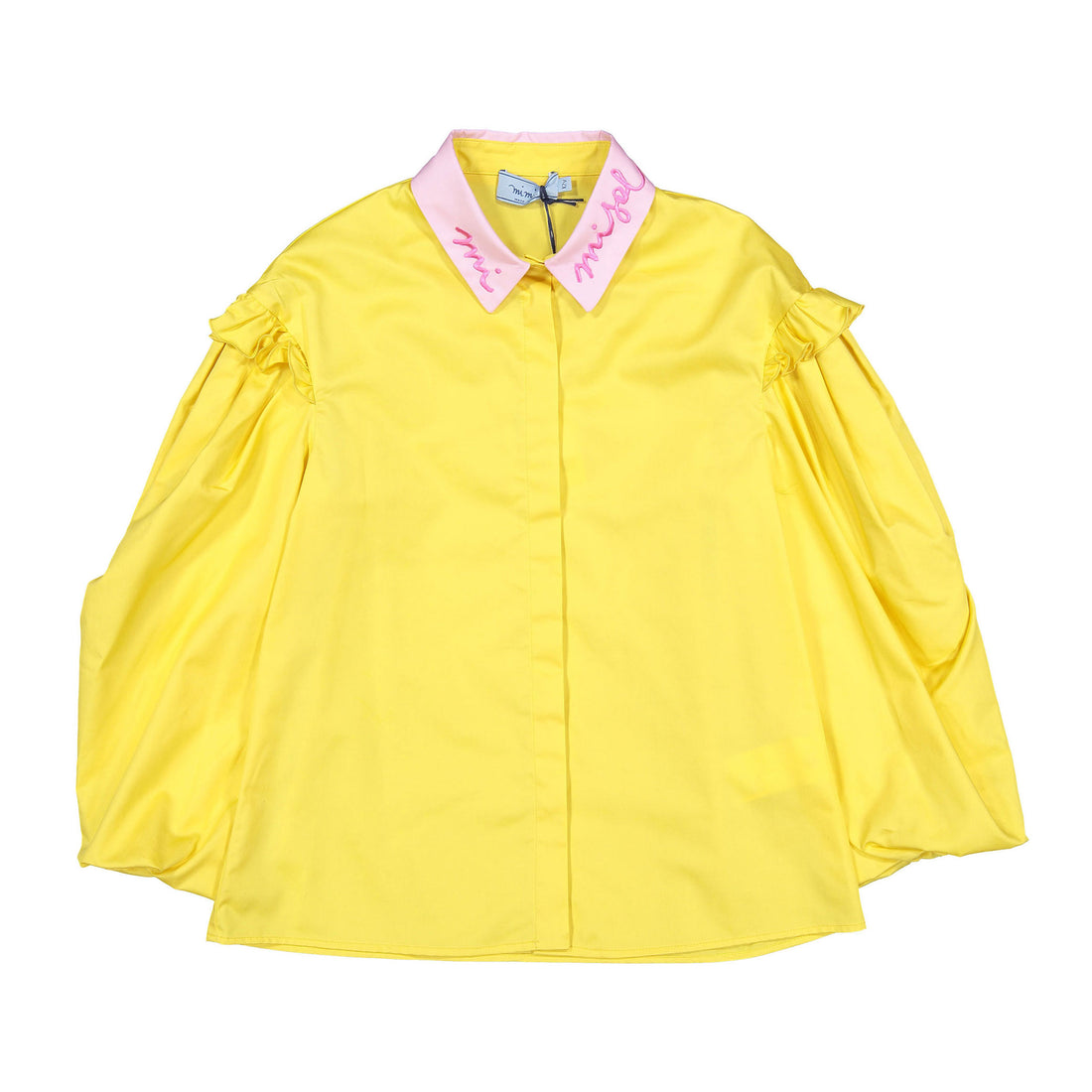Mimisol Yellow Puff Sleeve Shirt