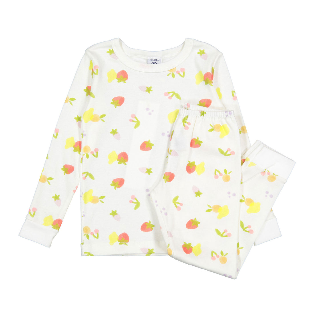 Petit Bateau White Multi Tutti Frutti Pajamas