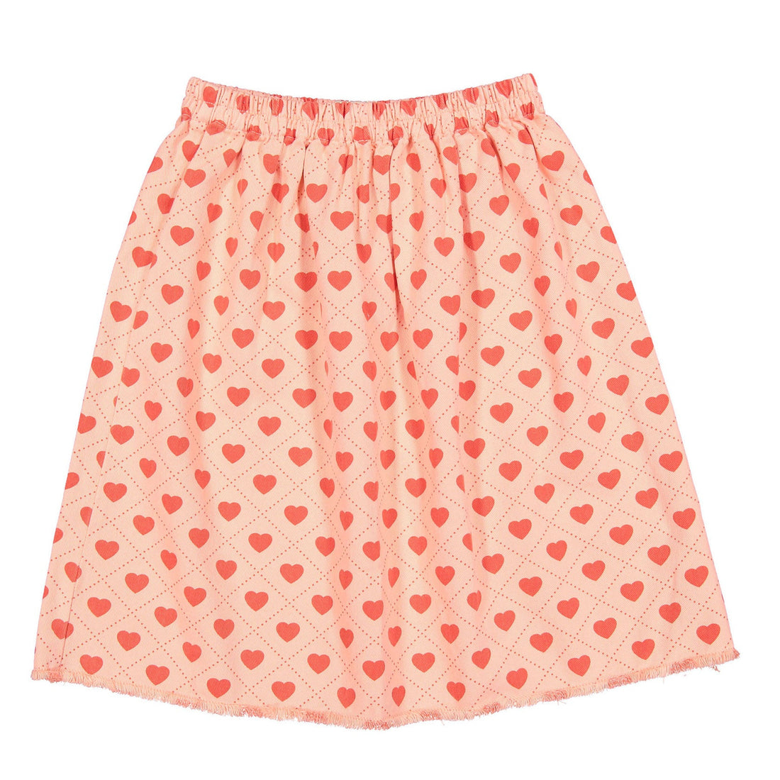 Piupiuchick Pink/Red Hearts All Over Skirt