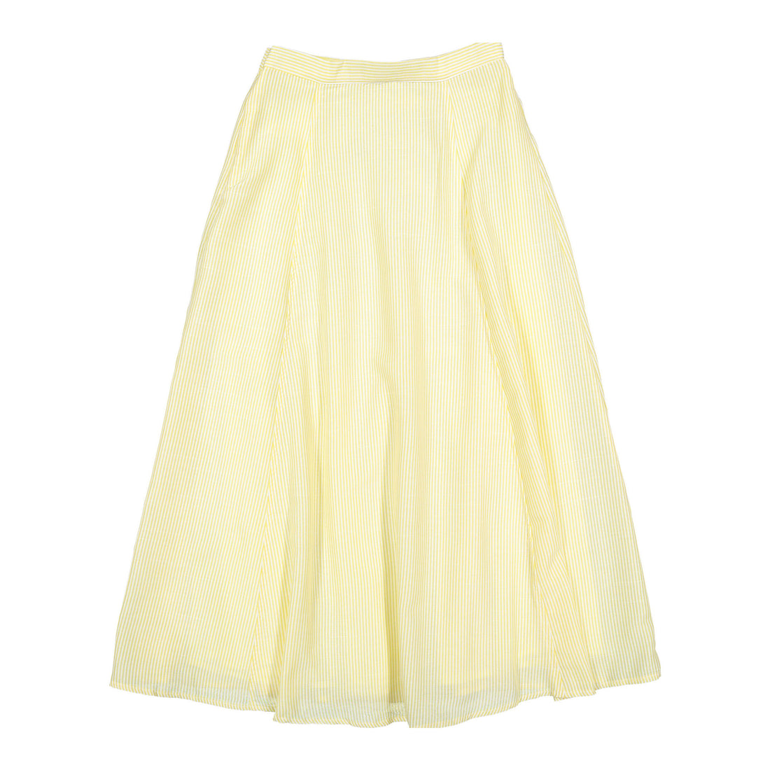 A4 Yellow Striped Flower Design Skirt