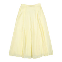 A4 Yellow Striped Flower Design Skirt