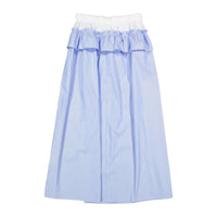 Ava and Lu Light Blue Pinstripe Tie Skirt